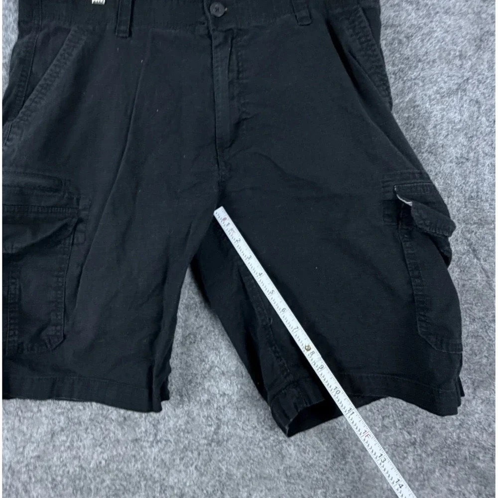 Wearfirst Cargo Shorts Men 38 Black Cotton Stretch Utility Pocket Hiking Outdoor